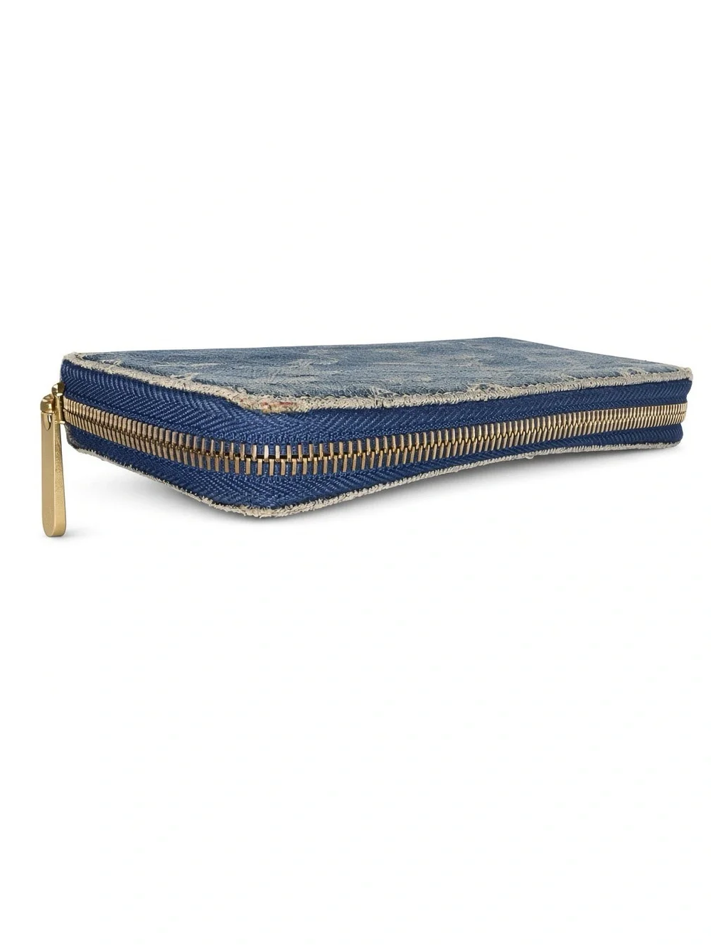 Louis Vuitton Denim Monogram Zip-Around Wallet in Distressed Blue